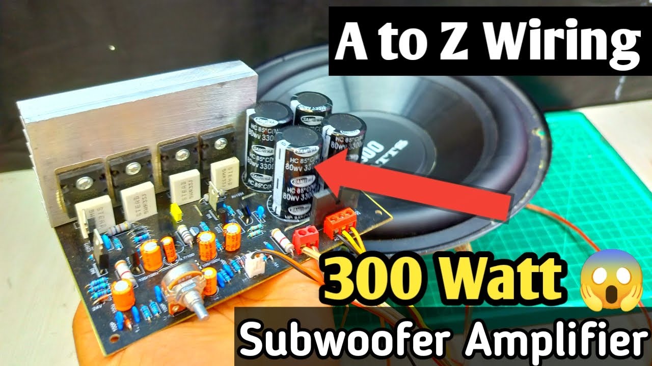 300 Watt RMS Mono Subwoofer Amplifier || 2sc5200 to 2sa1900 Amplifier |