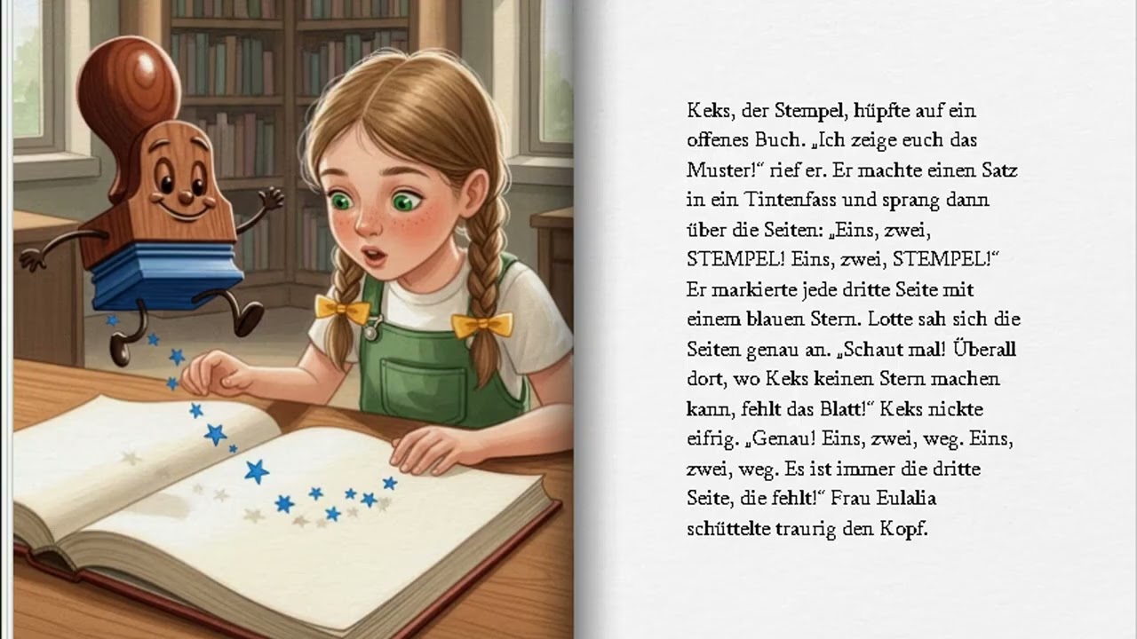 „Das Echo der verschwundenen Seiten“ German Kindergeschichte wissenschaftlicher Spaß für Kinder