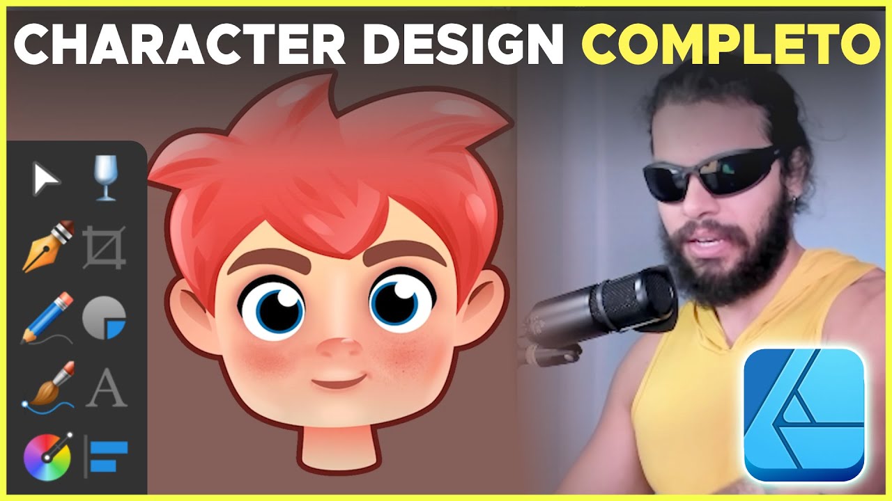 Aulão! Criando um personagem do ZERO! Affinity Designer!