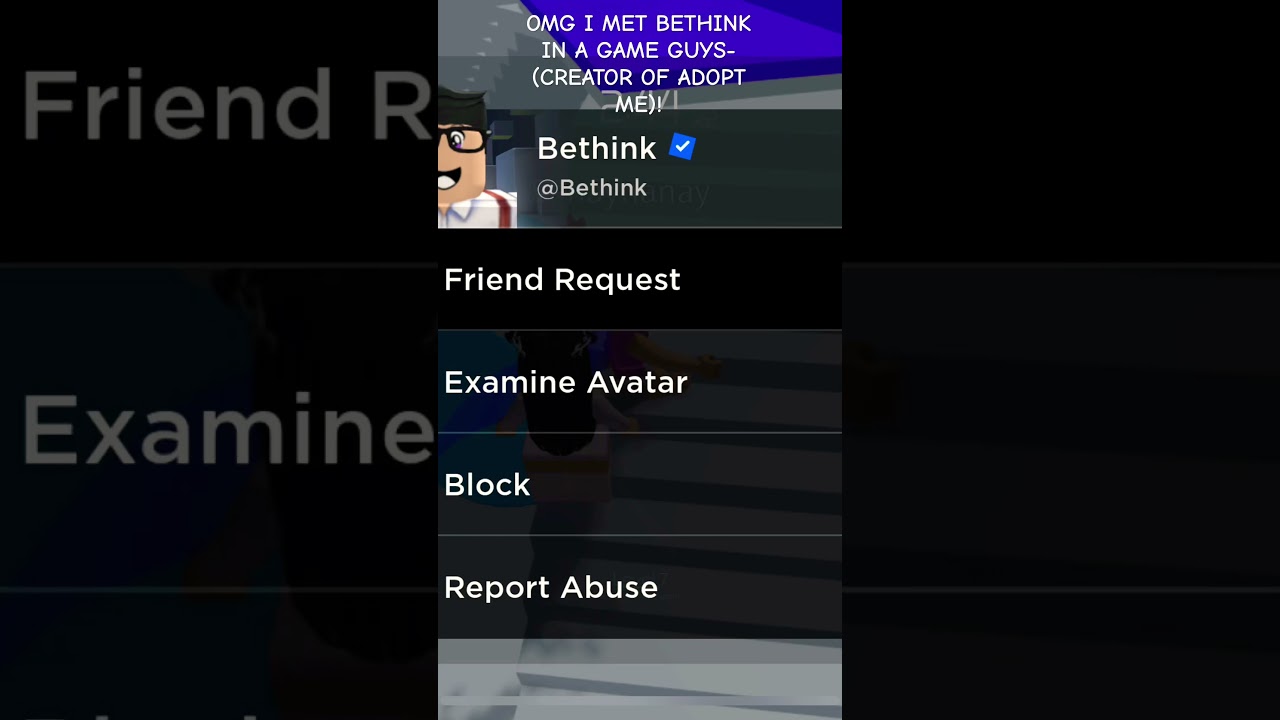 I MET BETHINK AAAH #foryou #viral #adoptmeroblox