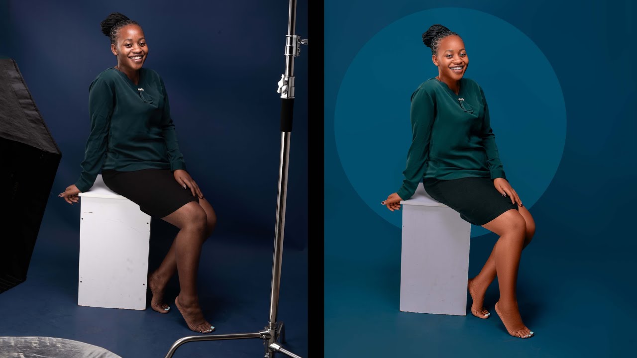 How To Edit a Photo | Skin Retouching, Color Grading and Smooth Backdrop tutorial