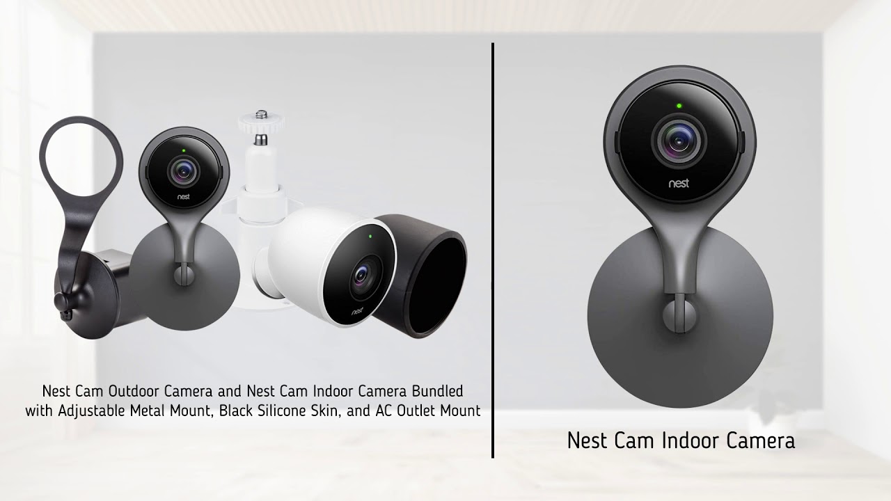 Nest Cam Outdoor & Indoor with Metal Mount, Skin, and AC Mount | Wasserstein