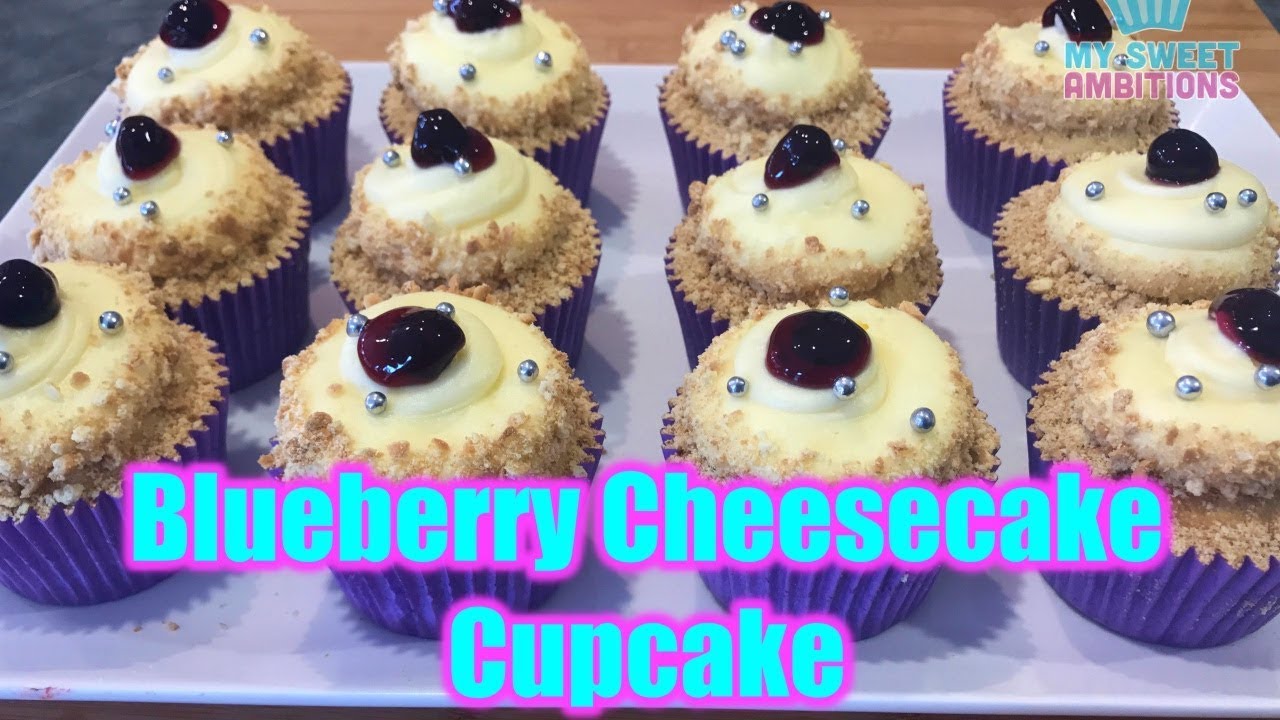 Blueberry Cheesecake Cupcake - mysweetambitions