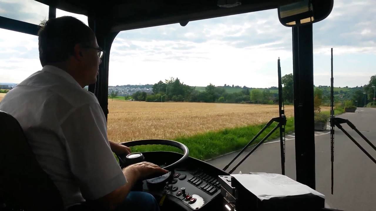 Fahrt mit historischem Shuttle Bus O 307 in Erdmannhausen am 17.07.2016