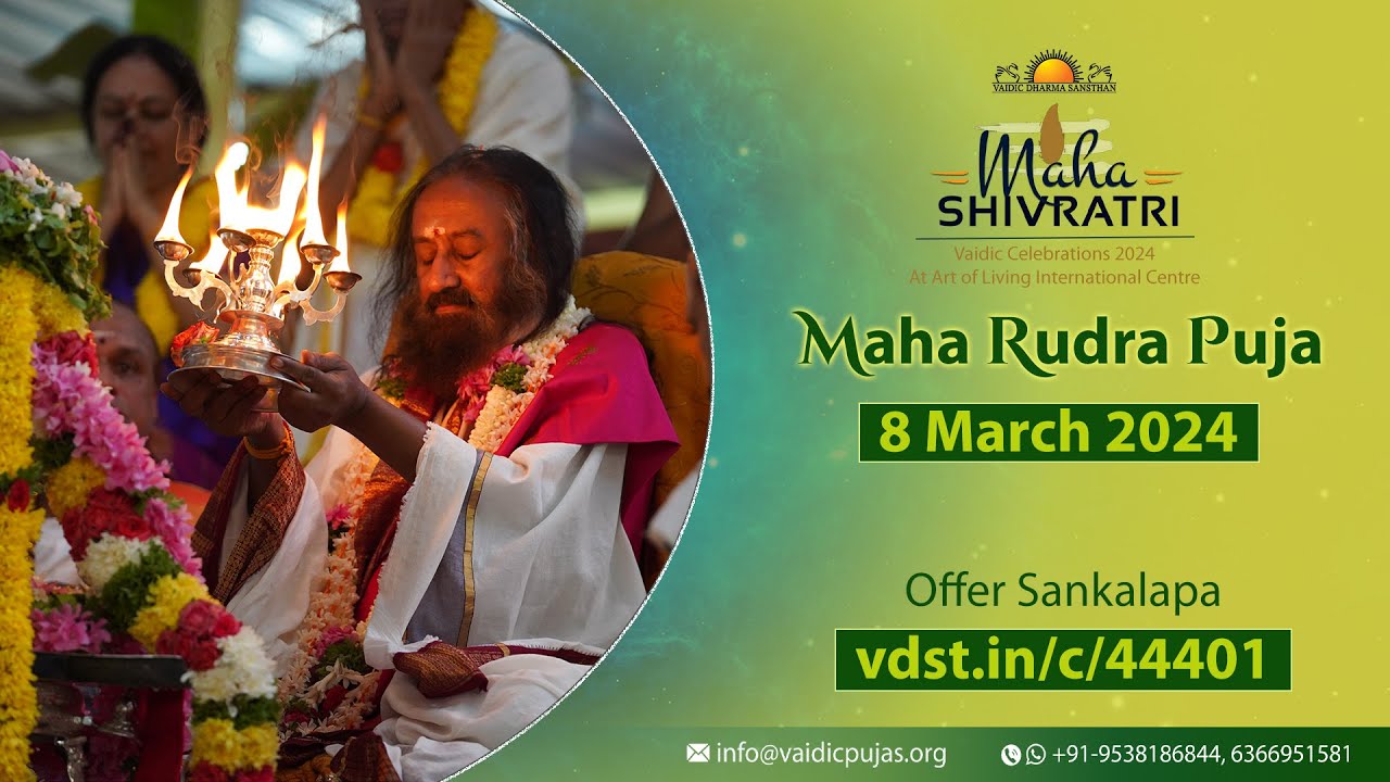 Mahashivratri Spl Maha Rudra Puja with Gurudev | 08 March 2024 | Live From Bangalore Ashram