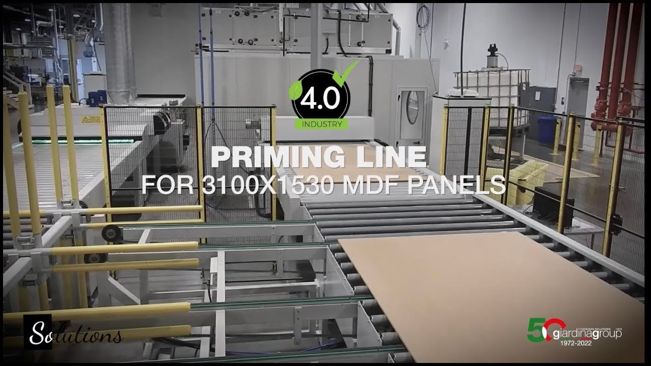 Giardina Group: a new priming line for 3100x1530 mdf panels