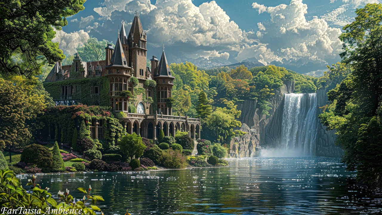 Mystic Celtic Tunes | Enchanting Castle & Waterfall Soundscapes for Peaceful Moments