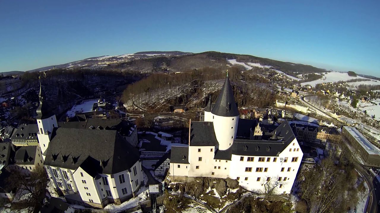 Schwarzenberg Schloß und Kirche von oben