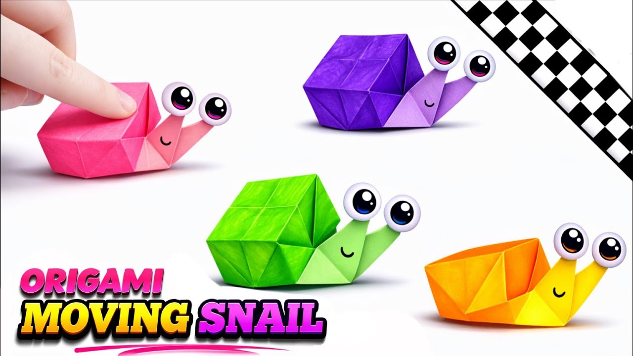 How to Make a Moving Paper Snail 🐌 | DIY Origami Fidget Toy✨|Origami Craft World 
