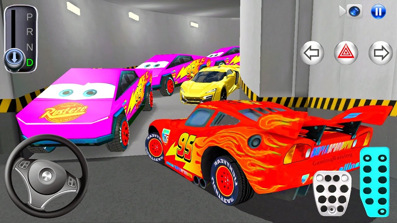 New McQueen car Stuck in Parking Garage - 3D Driving Class - 3D Driving Class Game - Car Game
