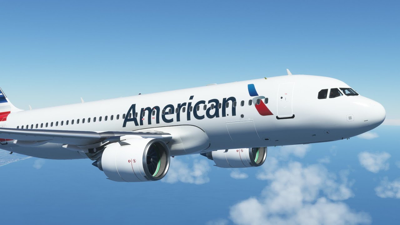 MSFS 2020 - Florida to Nashville - FBW a32nx American Airlines Livery