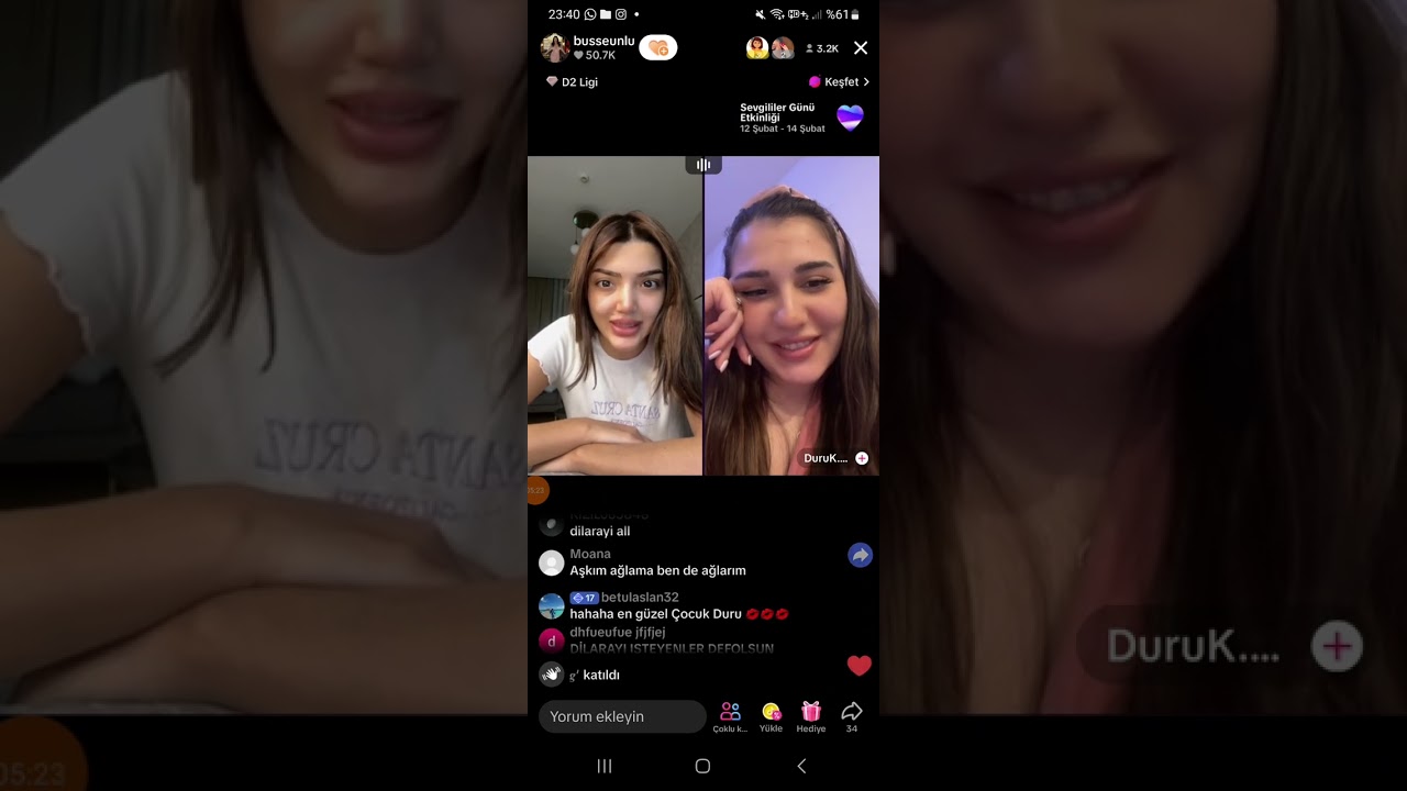 Buse Ünlü Tik tok canlı yayını