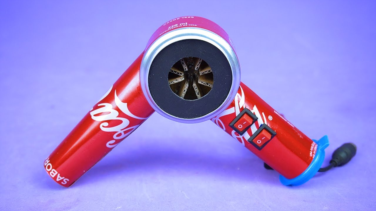 Increíble Mini Secador de Pelo hecho con latas de refresco