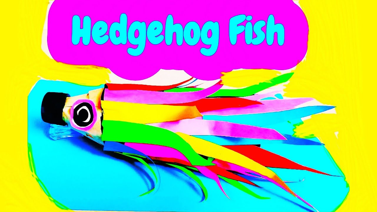 Creative art for kids... Recyclable plastic bottle craft... Hedgehog Fish..