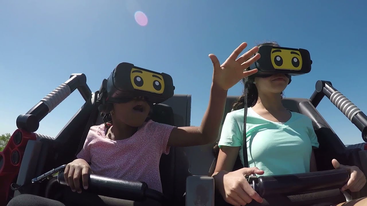 The Great Lego Race VR Coaster at Legoland Florida POV and Full Animation
