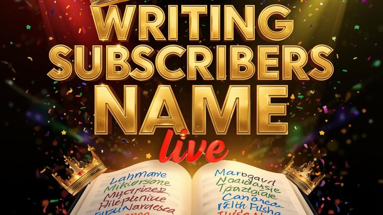 WRITING SUBSCRIBERS NAME.   SUPER SATURDAY.    2/7/2026