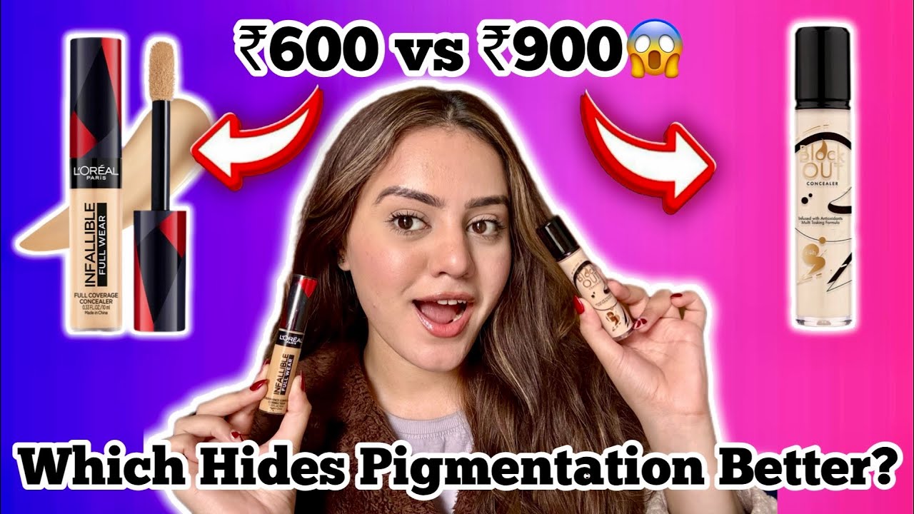 Character Block Out vs L’Oréal Infallible | ₹600 vs ₹900 Concealer 😱 Full Coverage Test | Kp styles