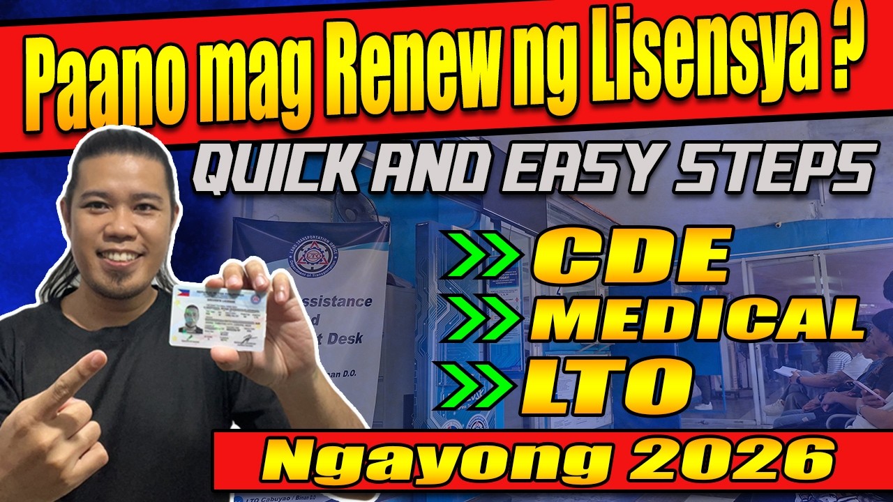 Paano Mag Renew ng Driver&rsquo;s License 2026 Paano mag renew ng Lisenya 2026 Driver`s License Renewal