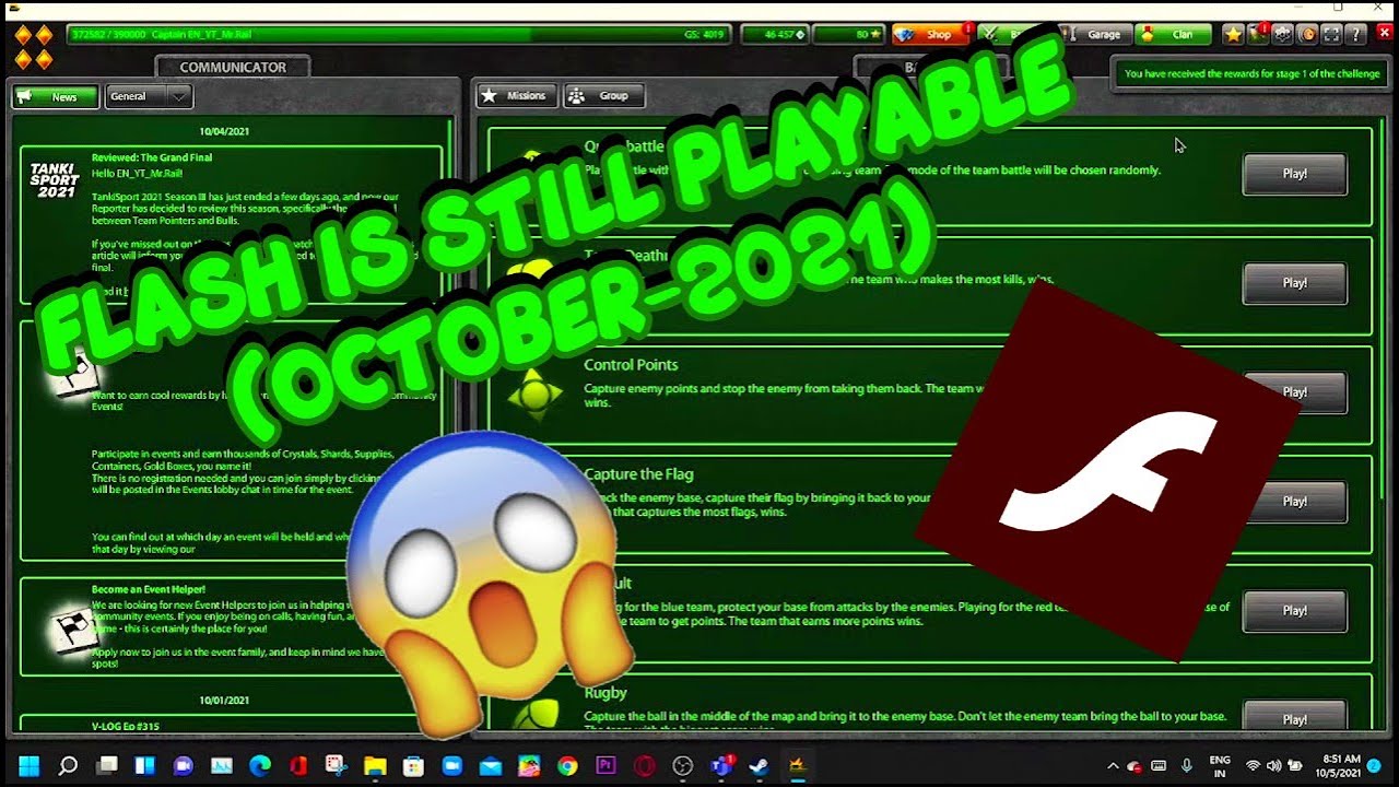 How to still Play Flash Version In Tanki Online (october 2021)