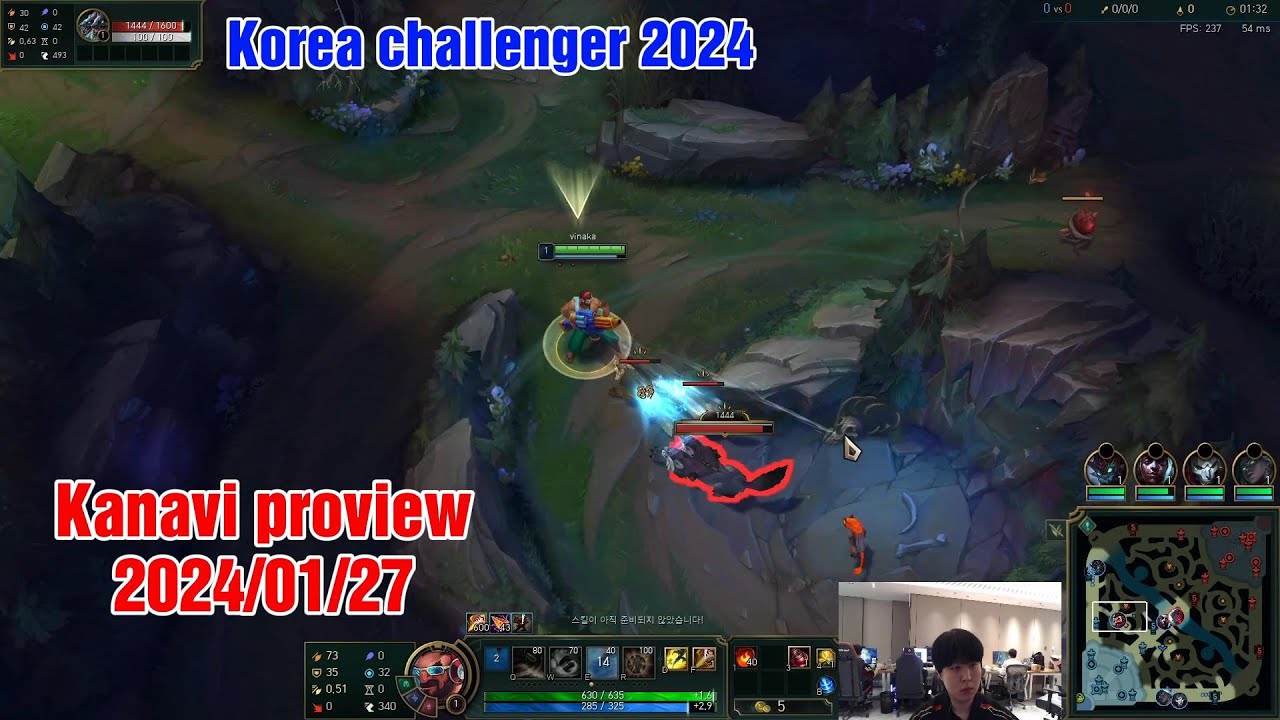 Kanavi proview 2024/01/27 graves brand lillia rell Korea challenger | JDG Kanavi第一视角
