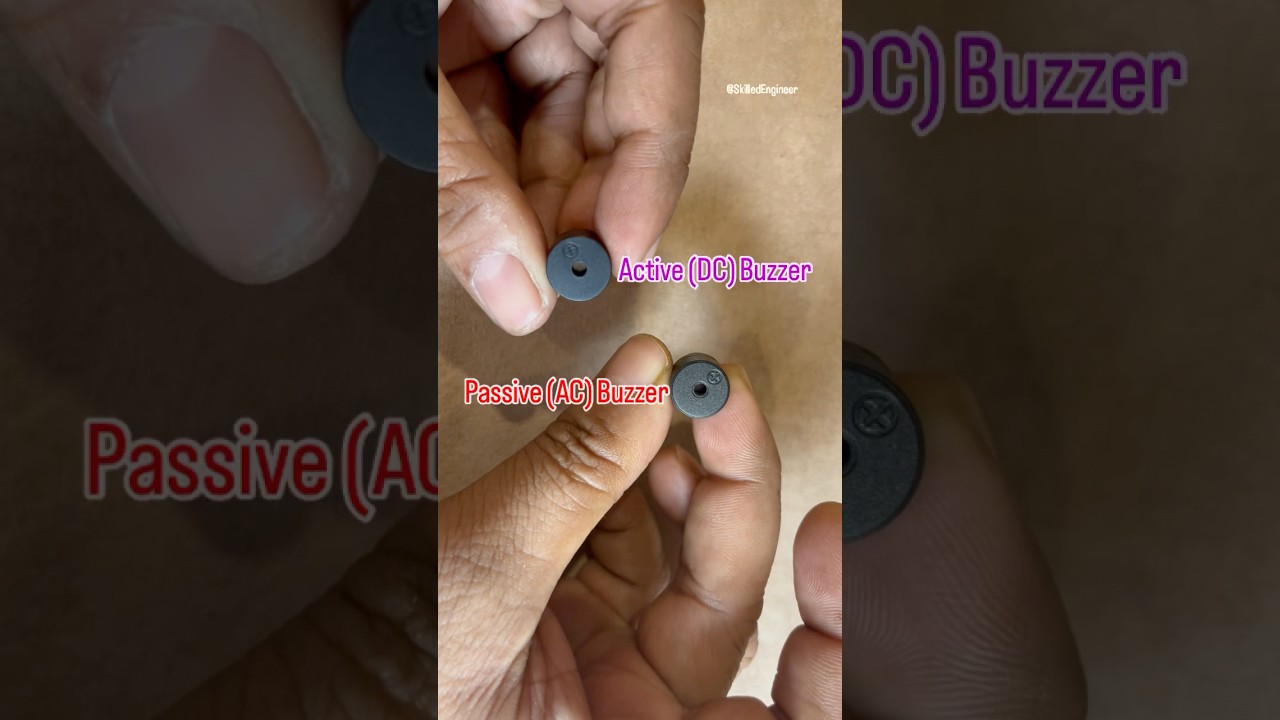 Active (DC) vs Passive (AC) Buzzer! #electronics #buzzer #tone #diy