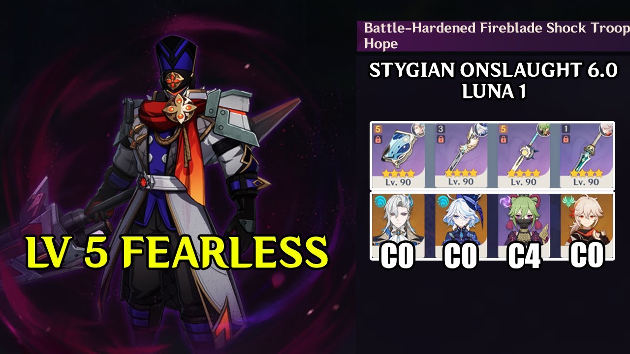 Stygian Onslaught 6.0 Diff 5 Fearless 3rd Boss - Neuvillette Furina Kuki Kazuha | Genshin Impact
