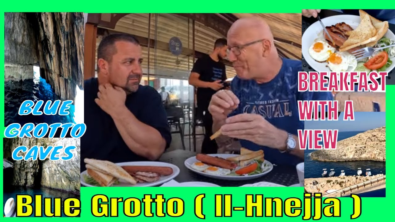 Breakfast at the Blue Grotto that turned into a cave Tour, Wied iż-Żurrieq. MALTA