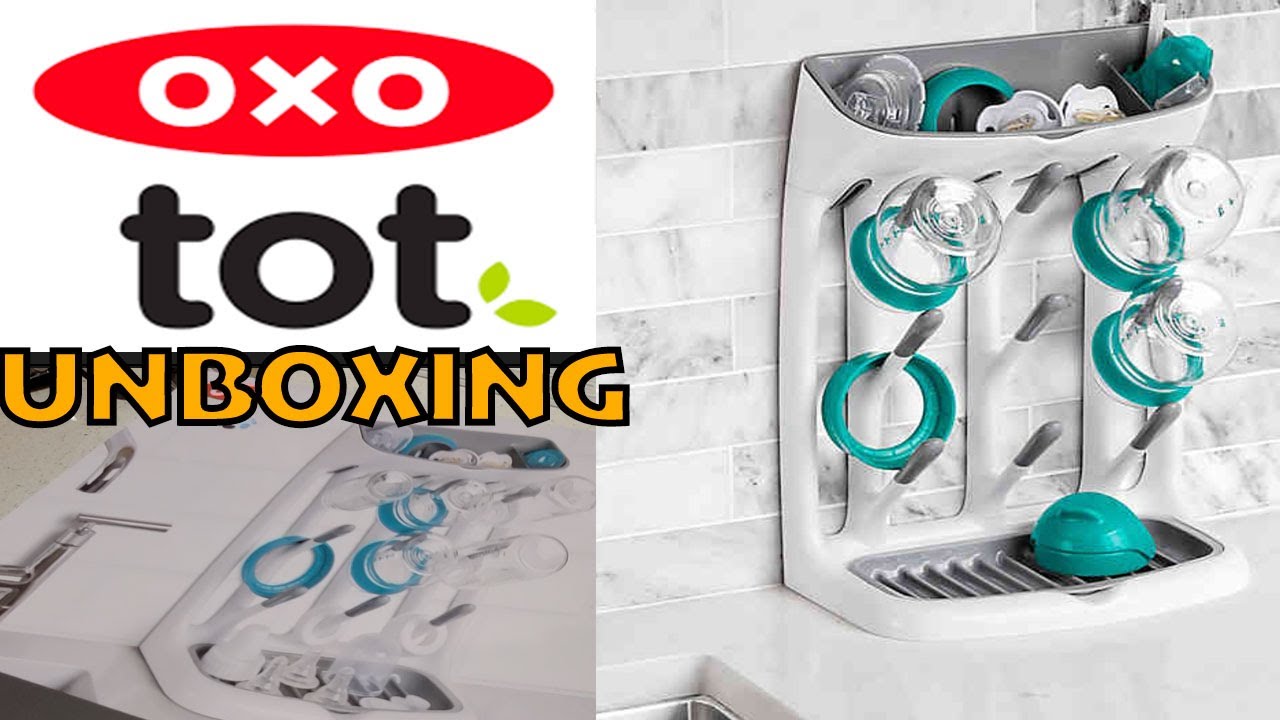 OXO Tot&reg; Space Saving Drying Rack in Grey Unboxing + Setting Up | Baby Must Haves |
