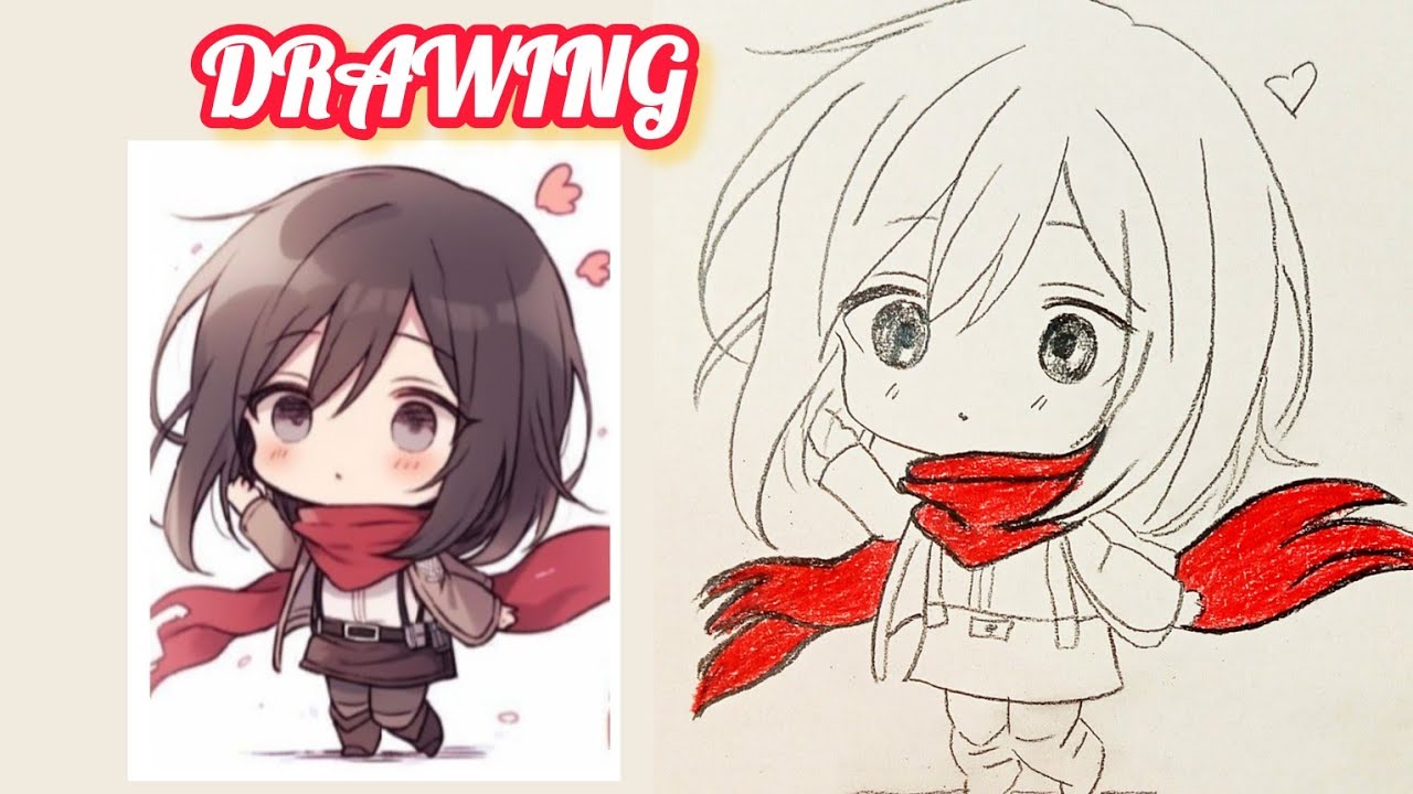   Mikasa Ackermann ||Attack on Titan ||  Drawing Anime ||sketck || fanart ||میکاسا 