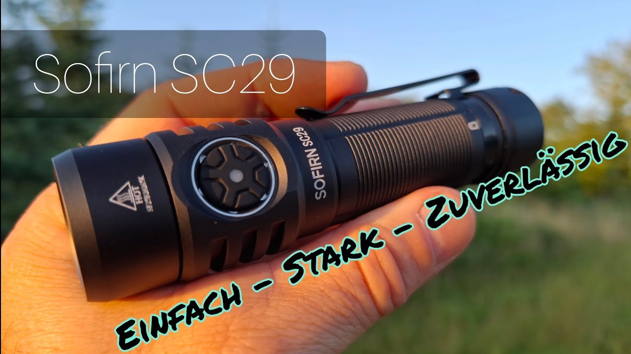 Helle LED Taschenlampe für ALLE Sofirn SC29 Review flashlight test Lumenmessung EDC mit Beamshots