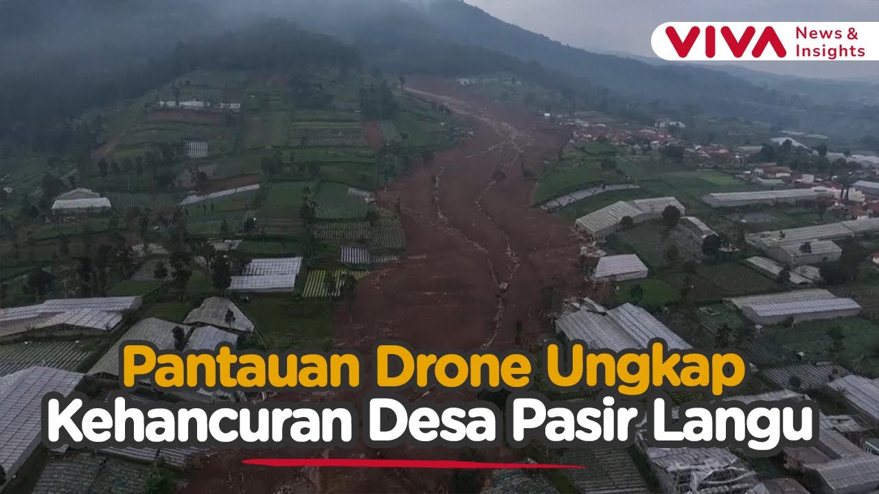 Rekaman Drone Perlihatkan Kondisi Mengerikan Longsor di Bandung