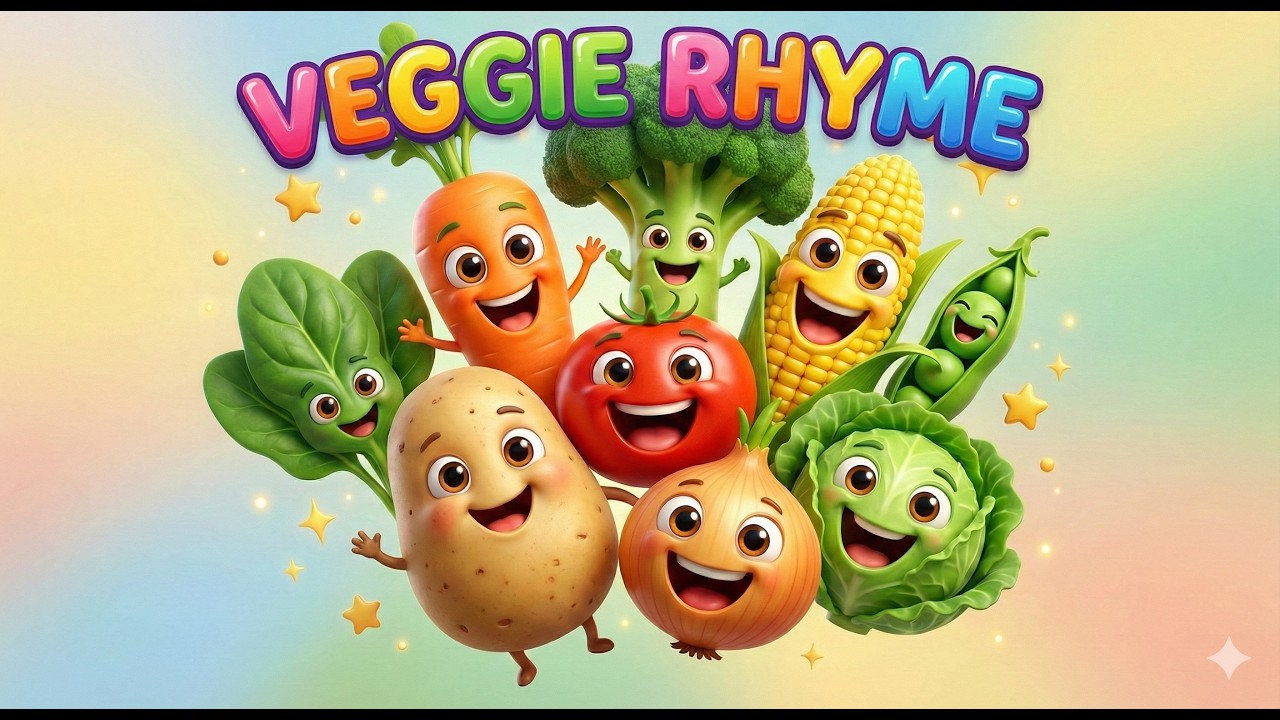 Vegetable Song for Kids 🌽🥕 | Fun Veggie Rhymes | Learn Healthy Eating | @HappyKidsTVabc