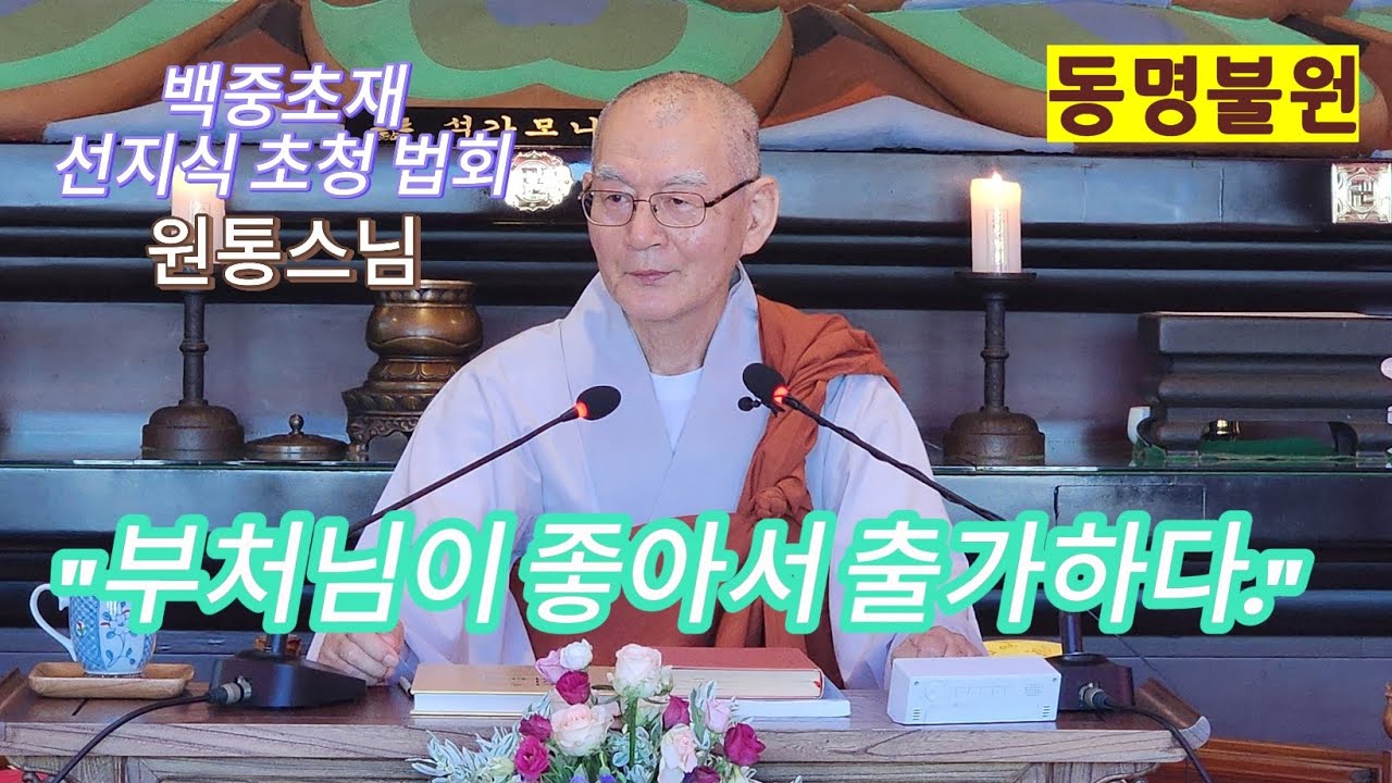 [부산동명불원] 불기2569년 백중기도 초재 법회 원통스님 법문 #동명불원 #원통스님 #원순스님 #성재곤