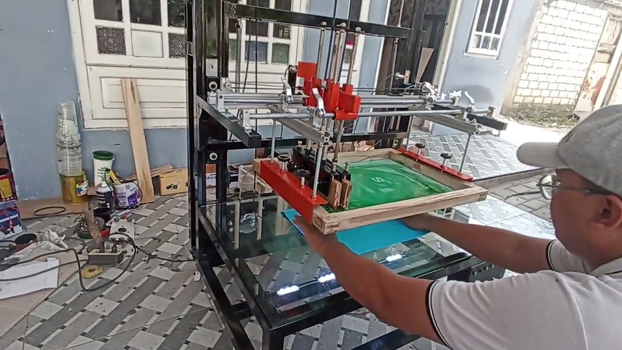 mesin sablon datar otomatis. max screen 50x70.081390082715