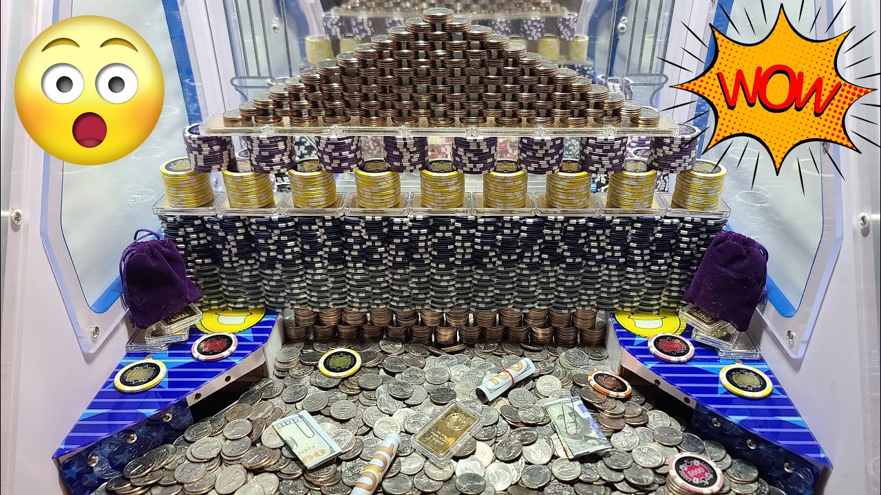 Incredible Chip Wall & Quarter Pyramid...Must See !!! High Limit Coin Pusher
