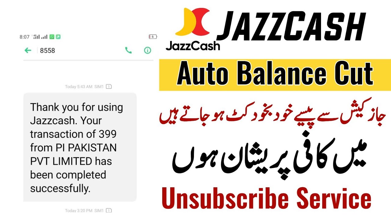 JazzCash Auto Transaction Problem | Jazzcash Subscribe services check | Jazzcash unsubscribe Service