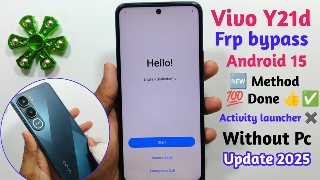 Vivo Y21D Frp bypass Android 15 🆕 Method 💯 Done 👍✅ Without Pc || Google Account Remove Vivo Y21d