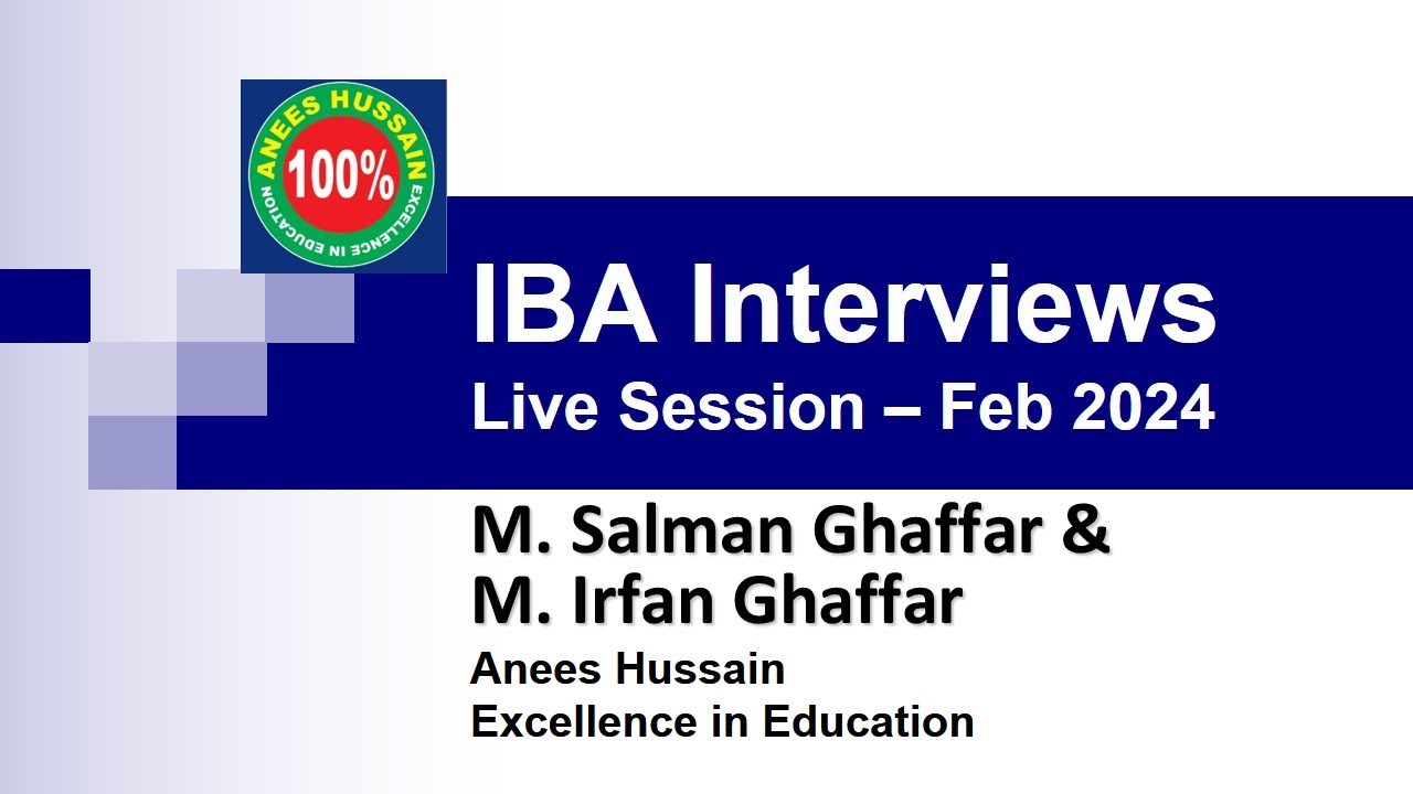 IBA Interviews Video 24 Feb 2024