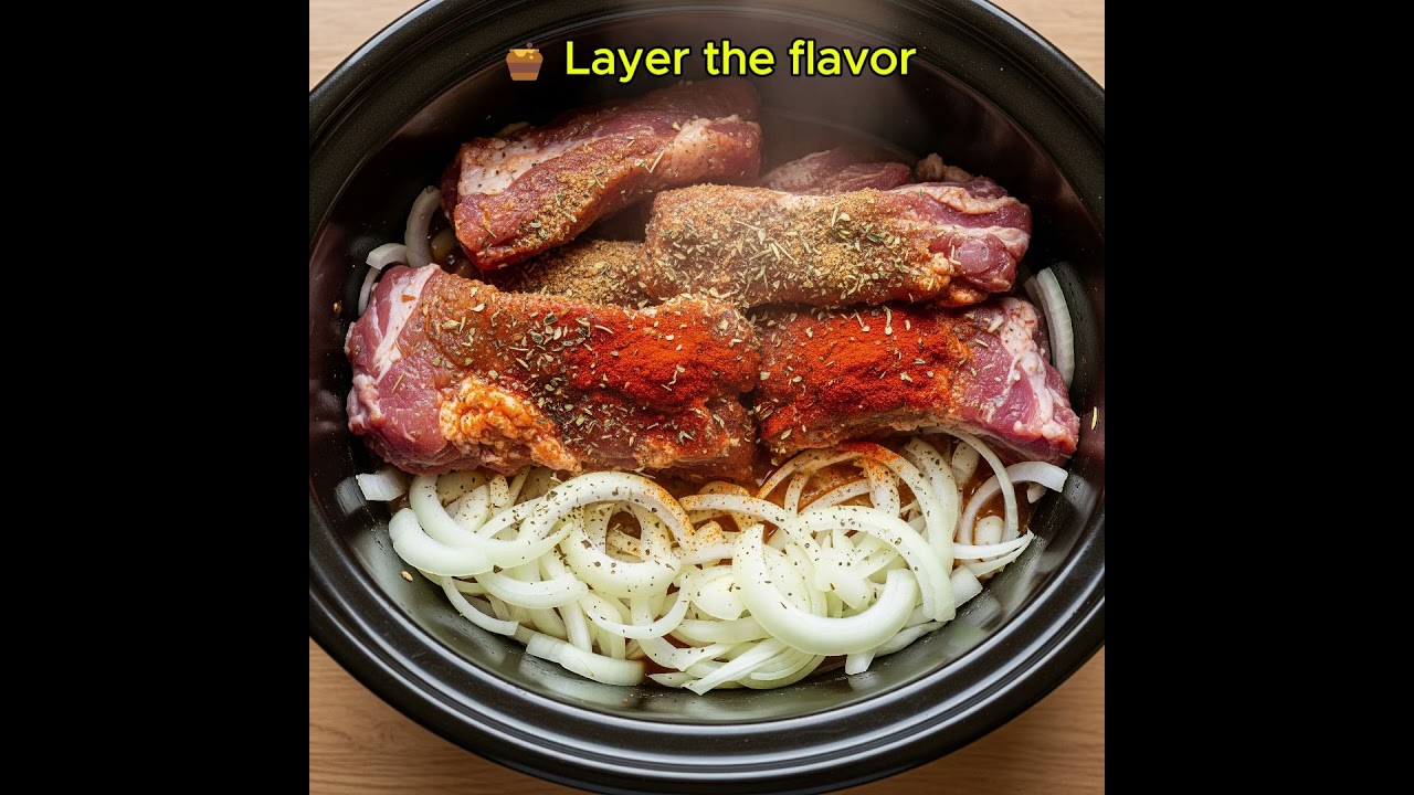 “Fall-Off-the-Bone Crock Pot Ribs in 60 Seconds | Easy BBQ Dinner Hack!”