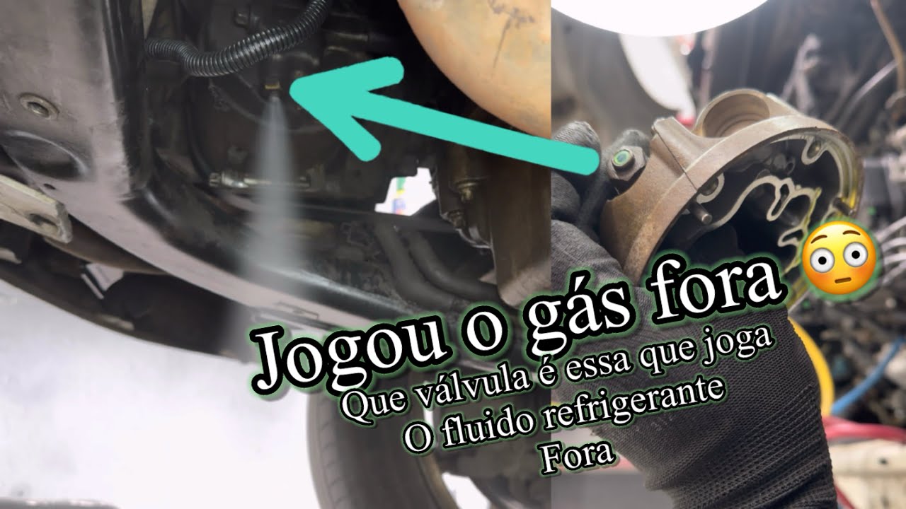 Válvula do compressor do ar condicionado jogando o gás fora 😳😳😳😳😳