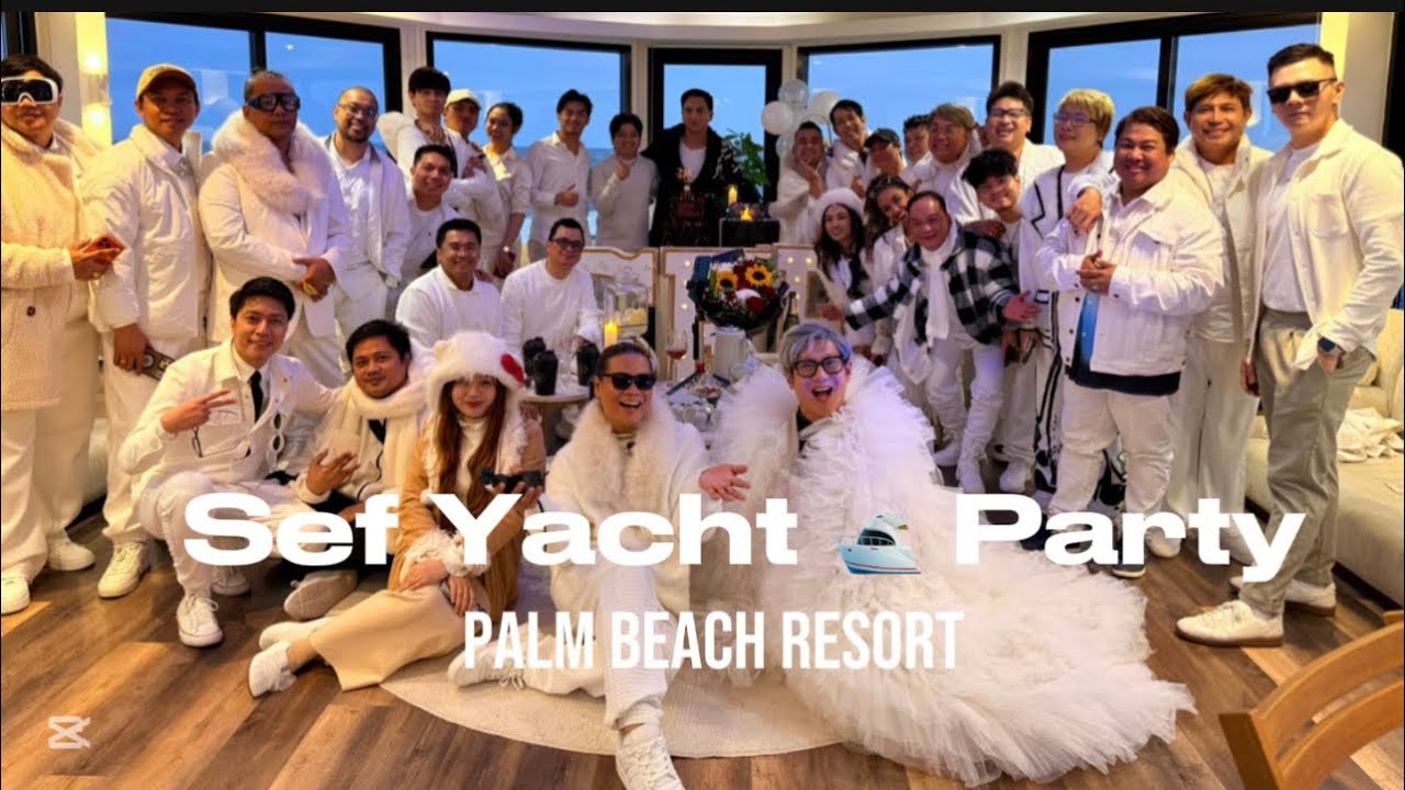 Sef Yacht 🛥️ Party |Palm Beach Resort |Fabolous white Fur Party 🎈 #party  #yacht #fabolous  #khobar 