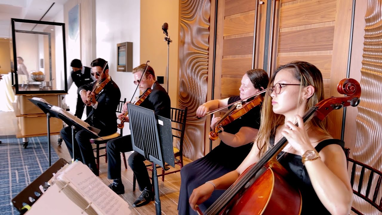 String Quartet Plays Wedding At The Waterfront Beach Resort in Huntington Beach