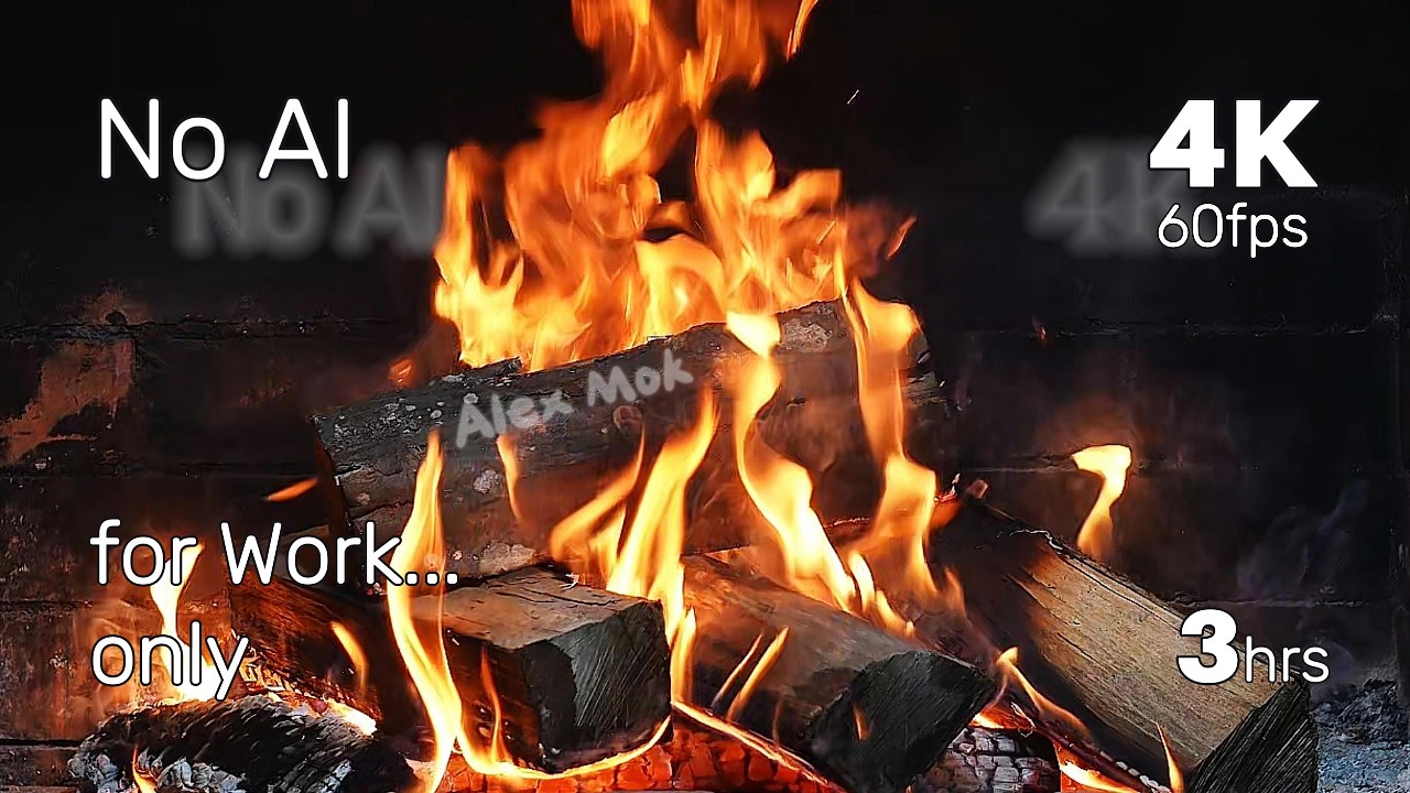 A Crackling Fire in the Fireplace for a Great Mood at Work … 4K60fps  ULTRA HD (#44)