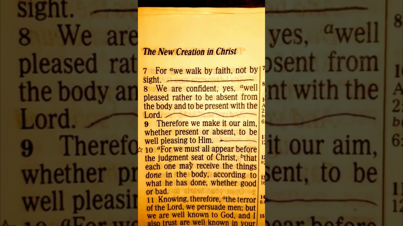 2 Corinthians 5:7 (For we walk by Faith, not by sight.) JESUS IS LORD