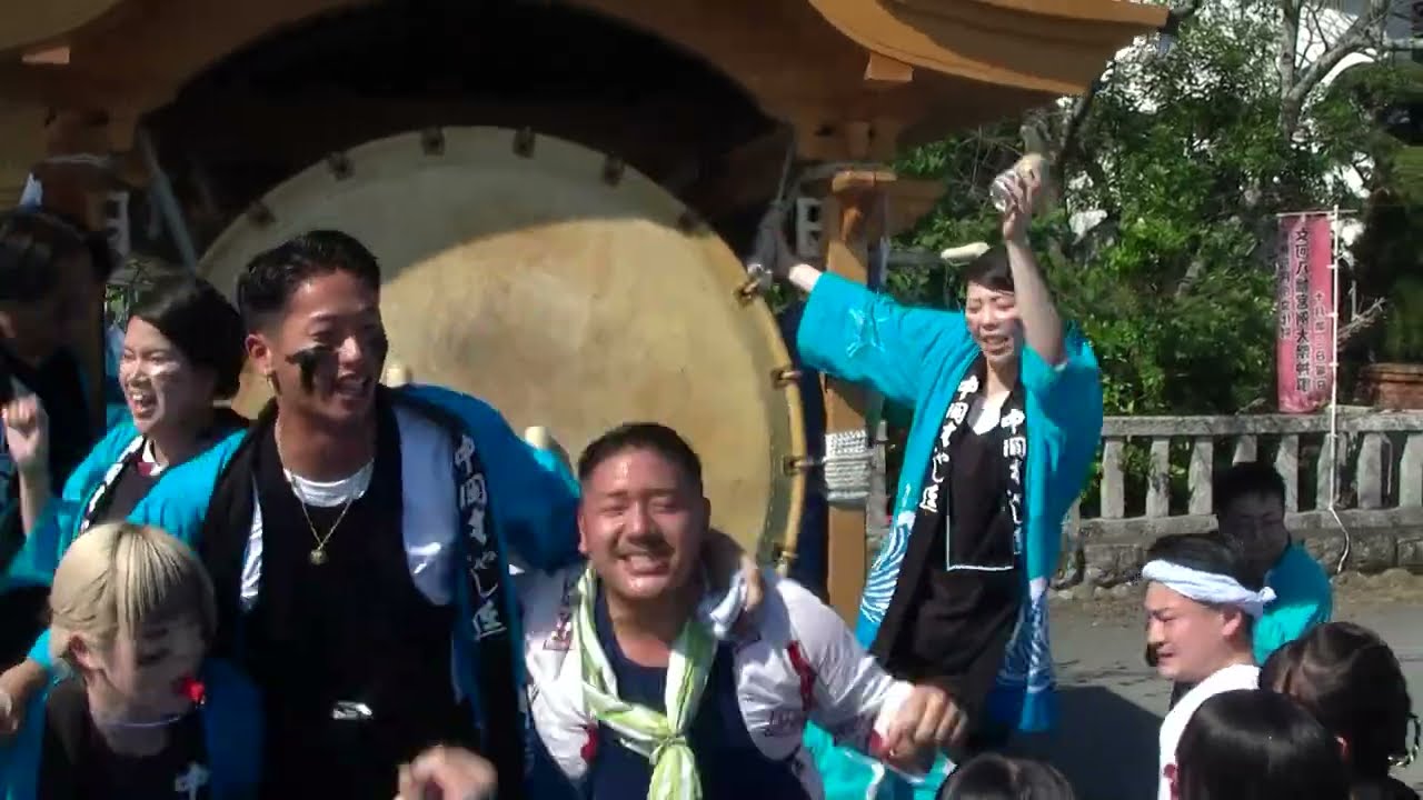 湖西市新所 女河八幡宮例大祭2024 中岡はやし連
