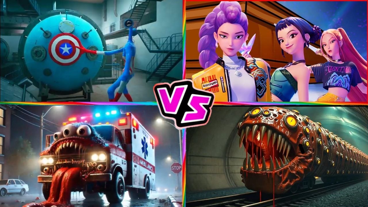 Siren Head 🆚 Kpop demon hunter 🆚 Train Eater 🆚 Ambulance Horor Tiles Hop EDM Rush