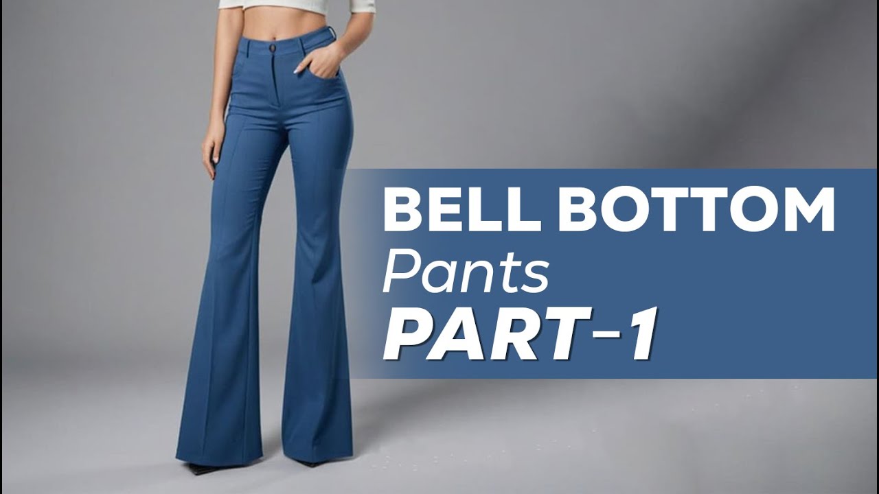 PART-1 ✨ Bell Bottom Pants Making | Step-by-Step Cutting  Tutorial | Beginner Friendly #fashion