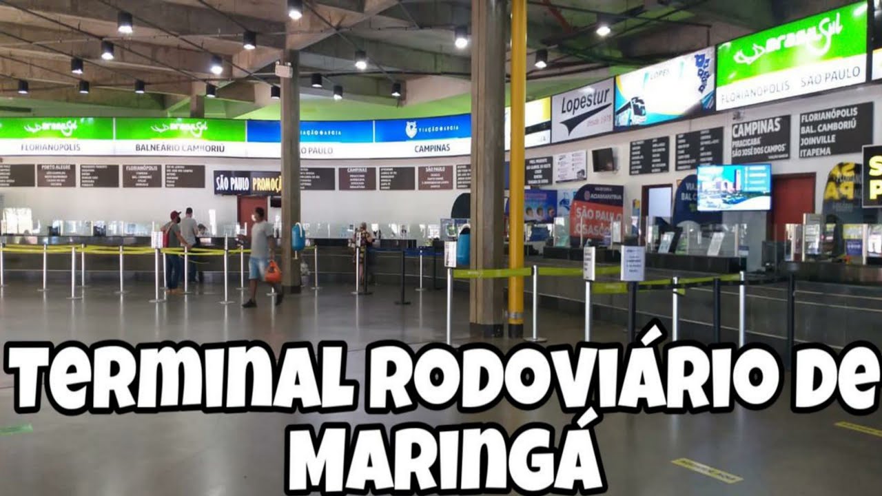Mostrando o terminal rodoviário de Maringá