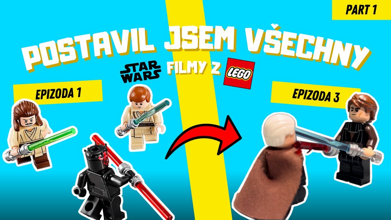 POSTAVIL jsem VŠECHNY STAR WARS FILMY z LEGA