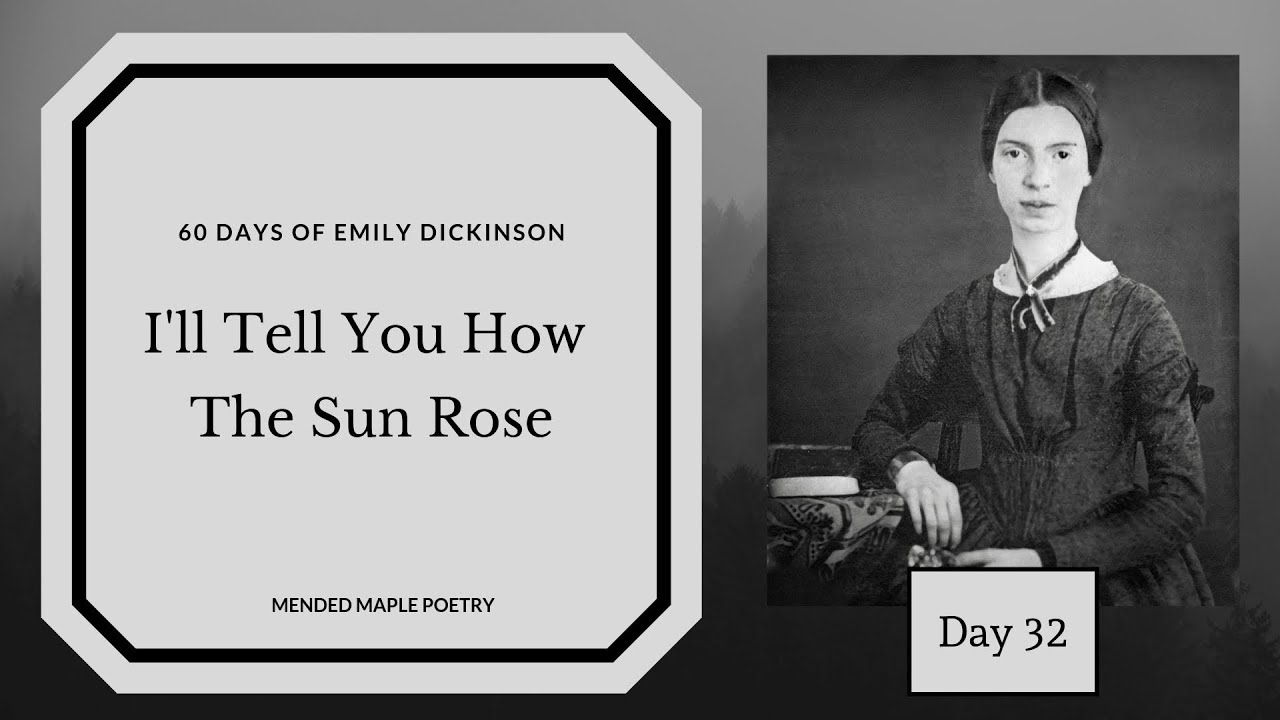 I'll Tell You How The Sun Rose by Emily Dickinson-Poetry Reading